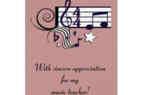 Best Thank You Card For Music Teacher Doc