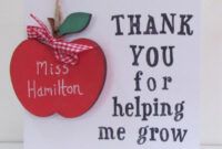 Best Thank You For Helping Me Grow Card Doc Sample