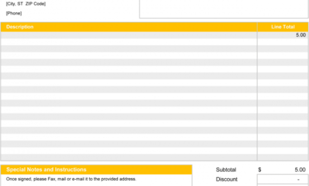 Costum Auto Parts Quotation Template  Example