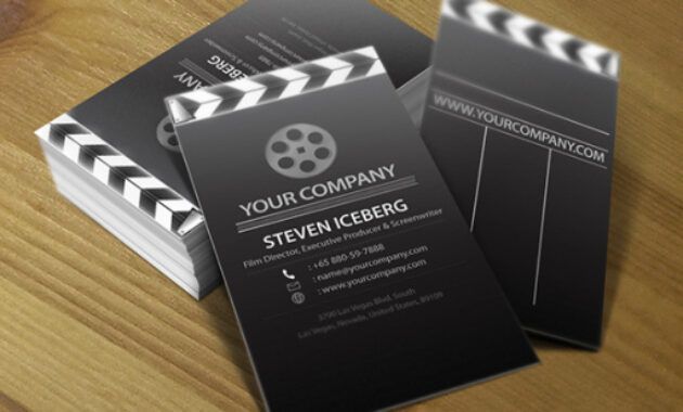 Costum Filmmaker Business Card Template Word