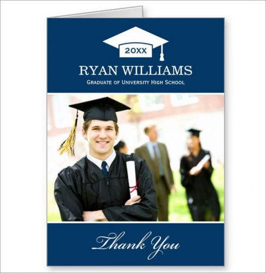 Costum Thank You Card For Graduation Gift Excel