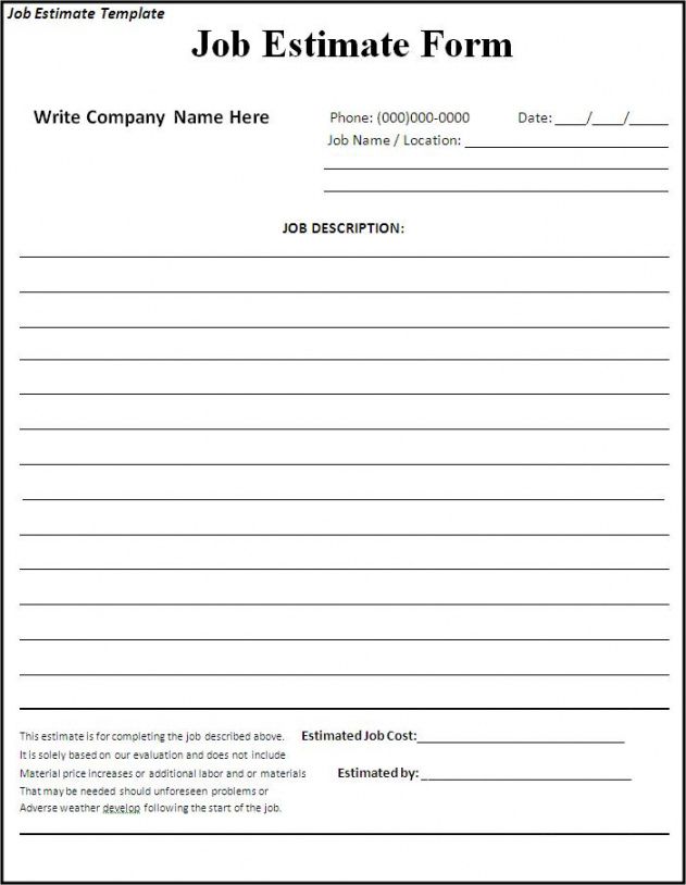 Editable General Contractor Quotation Template Doc Sample