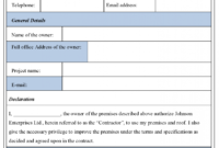 Editable General Contractor Quotation Template Excel Example