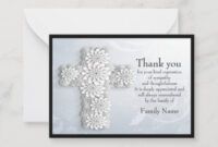 Editable Thank You Card For Funeral Flowers Doc Sample