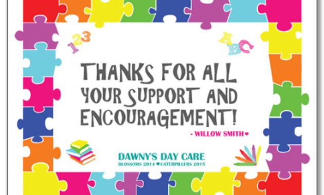 Editable Thank You Card For Preschool Teacher Excel Sample