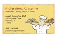 Free Catering Business Card Template Excel Example