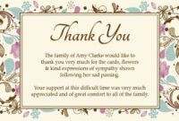Printable Thank You Card For Funeral Flowers Pdf Sample