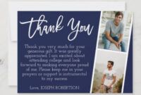 Printable Thank You Card For Graduation Gift Word Sample