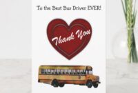 Printable Thank You Card For School Bus Driver Doc Example