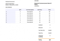 Professional Business Price Quotation Template Word Sample