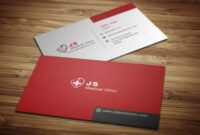 Professional Medical Doctor Business Card Template Excel