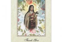 Professional Thank You For Catholic Mass Card  Sample