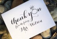 Thank You Card For Engagement Gift
