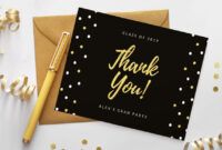 Thank You Card For Graduation Gift Excel