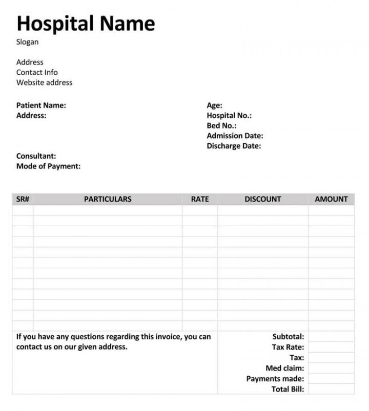 Best Health Insurance Receipt Template Doc