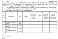 Best Plumbing Quotation Template Pdf Sample