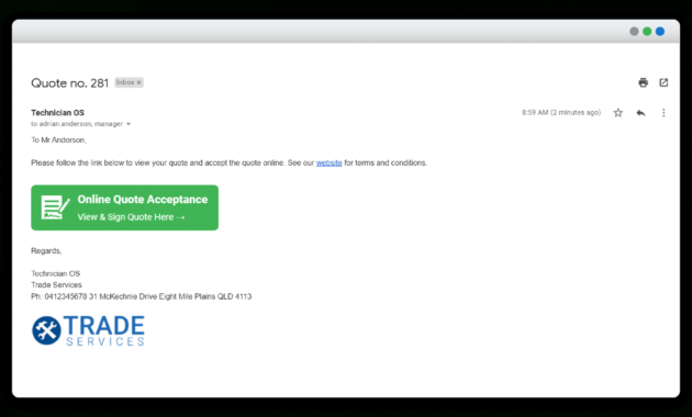 Best Quotation Template With Signature  Example