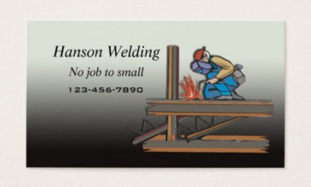 Best Welding Business Card Designs Excel Example