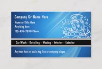 Car Detail Business Card Pdf Example