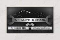 Costum Automotive Mechanic Business Card  Sample