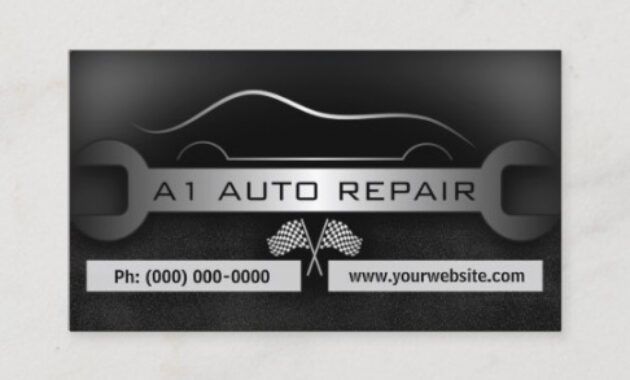 Costum Automotive Mechanic Business Card  Sample