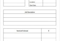 Costum Job Quotation Template For Trade Labor Doc