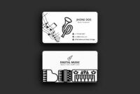 Costum Music Band Business Card Excel Example