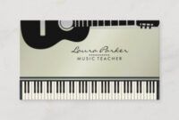 Costum Music Teacher Business Card Doc