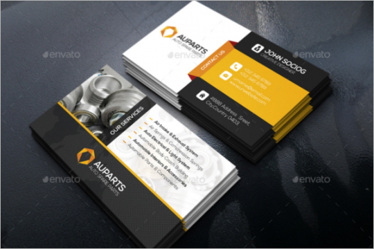 Editable Auto Repair Business Card Template Doc Example