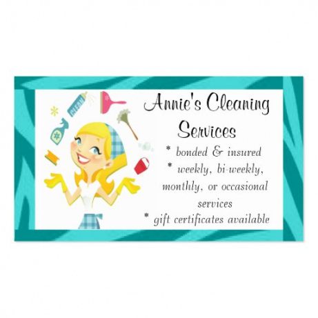 Editable Cleaning Service Business Card Template Word Example