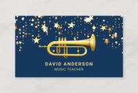 Editable Music Teacher Business Card