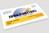 Editable Painting Company Business Card Template Excel