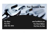 Free Automotive Mechanic Business Card Doc