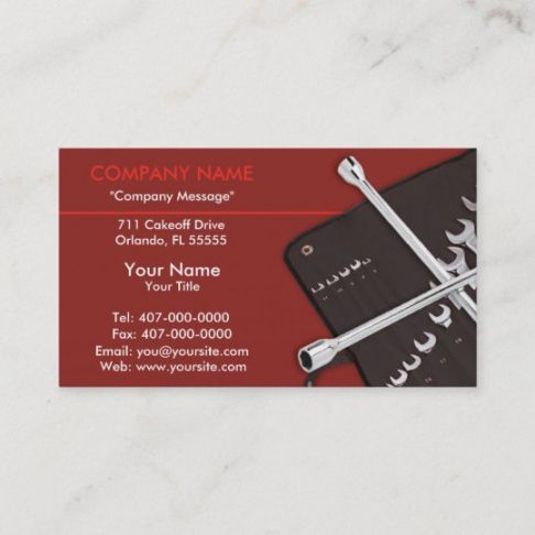 Free Automotive Mechanic Business Card Word Example