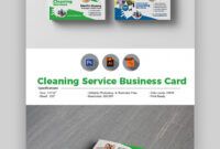 Free Cleaning Service Business Card Template Doc Sample