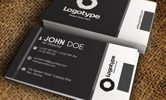 Free Corporate Business Card Template Pdf Example