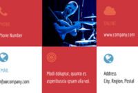 Free Music Group Business Card Excel Example
