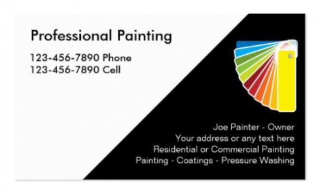 Free Painting Company Business Card Template Pdf Example