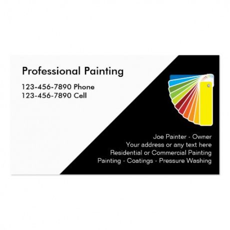 Free Painting Company Business Card Template Pdf Example