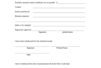 Free Petty Cash Receipt Template  Example