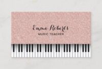 Music Teacher Business Card Pdf Example