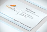 Printable Cleaning Service Business Card Template Pdf Sample