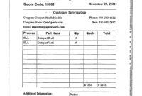 Printable Electrical Engineering Decimal Quotation Template Excel