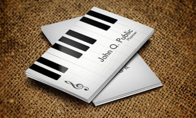 Printable Music Group Business Card  Sample