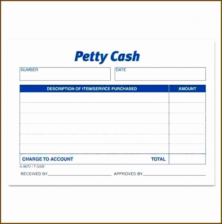 Printable Petty Cash Receipt Template Doc Sample