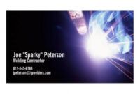 Printable Welding Business Card Designs Excel