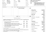 Private Car Sales Receipt Template Doc Example