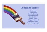 Professional Painting Company Business Card Template  Example