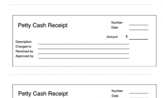 Professional Petty Cash Receipt Template  Example