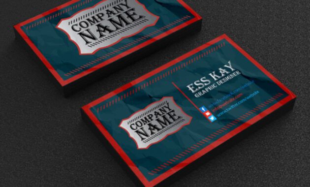 Retro Business Card Template Word